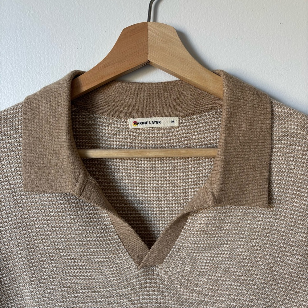 Marine Layer Liam Short Sleeve Sweater Polo - Picture 4 of 8